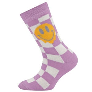 Ewers - Check Smile Socks Pink