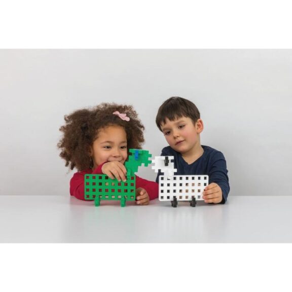 Plus-Plus - Bouwplaat BIG groen/wit 2 stuks - Afbeelding 5