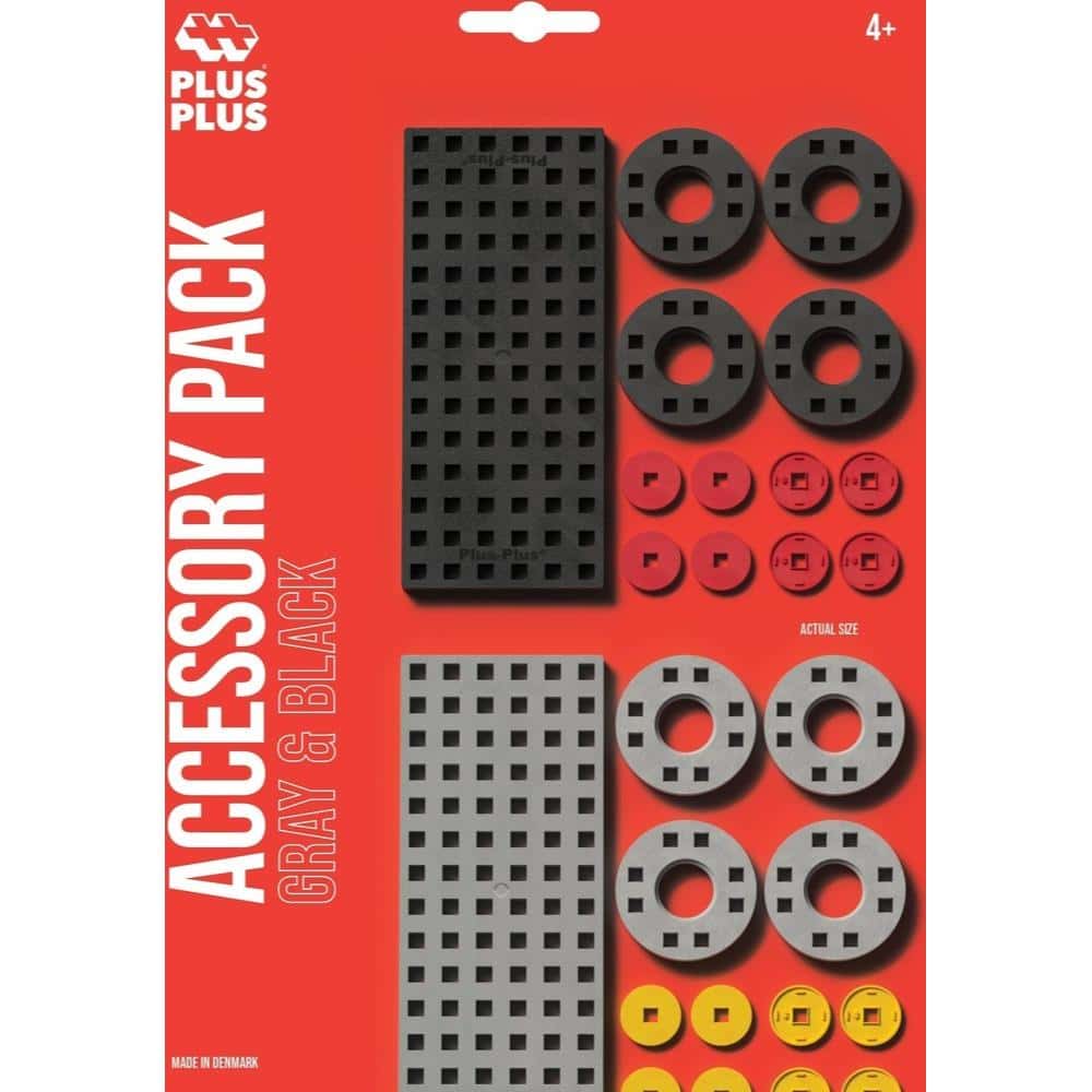Plus-Plus - Bouwplaat Grijs/zwart + wielen - Afbeelding 2