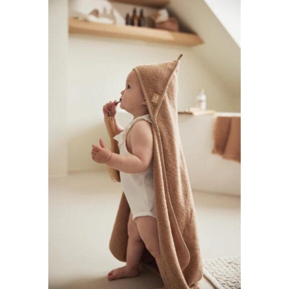 Jollein - Badcape badstof biscuit 75x75 - Afbeelding 4
