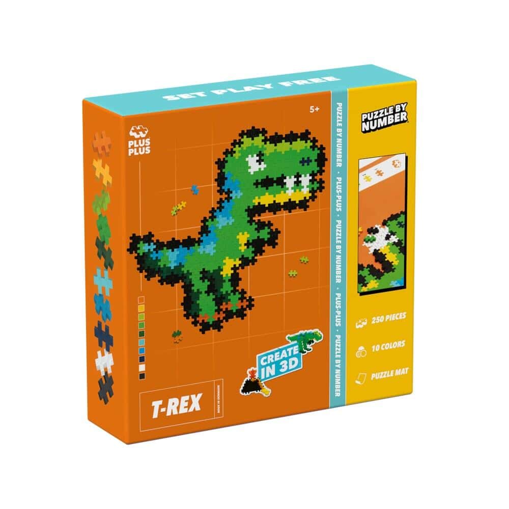 Plus-Plus - Puzzle by Number T-Rex 250 stuks - Afbeelding 3