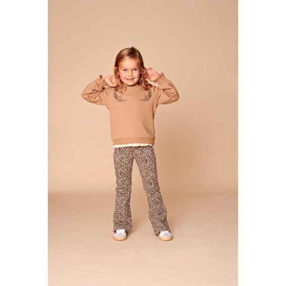 Stains & Stories - Girls flared pants Leopard - Afbeelding 3