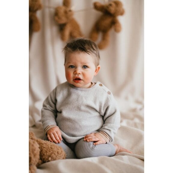 A Tiny Story - Baby pants rib Steel - Afbeelding 3