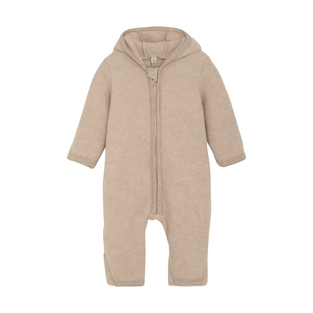 Huttelihut - Wool Fleece Suit Ears Beige