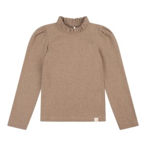 Navy Natural - Loulou Top Brown Rib