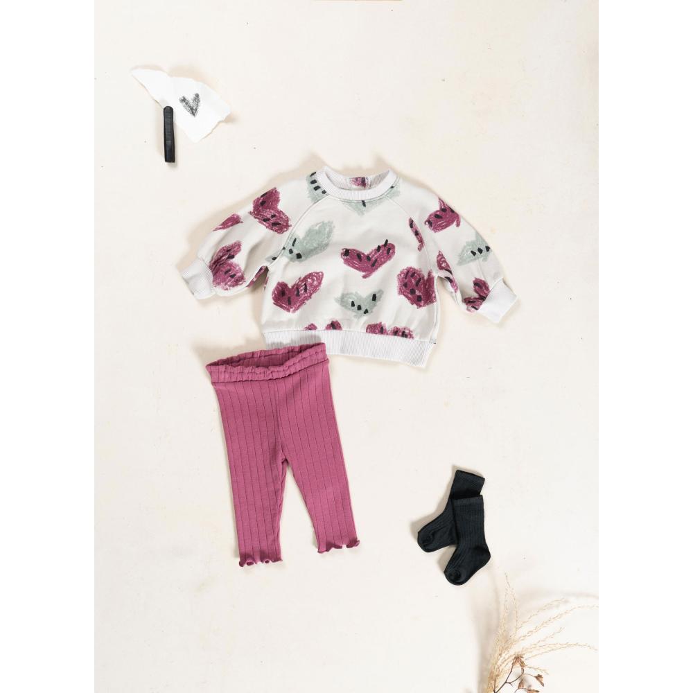 PLAY UP - Rib Leggings Beetroot - Afbeelding 3