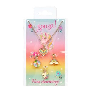Souza - Giftpack Eenhoorn Ketting + 3 bedeltjes