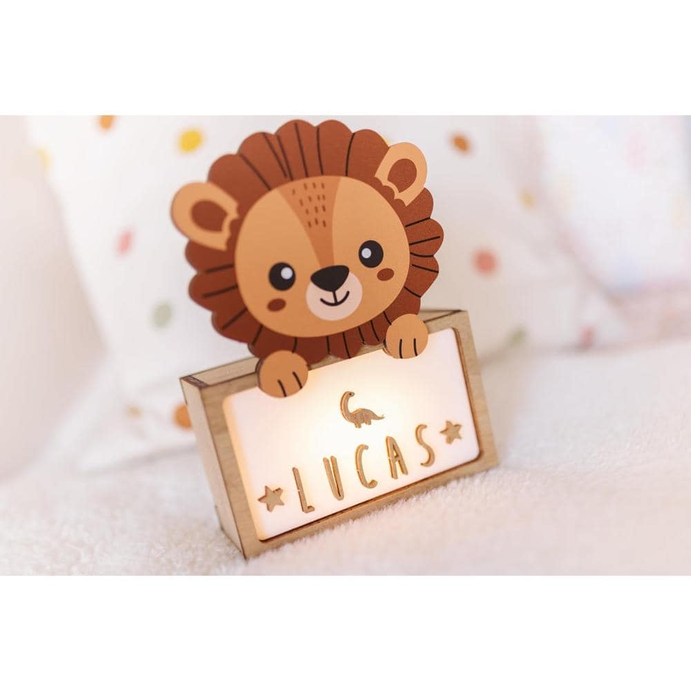 Vintiun - Personaliseerbaar lampje Leeuw - Afbeelding 2