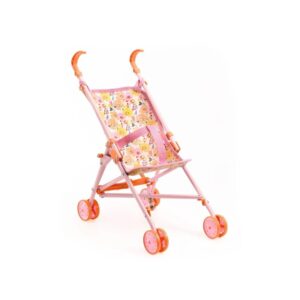 Djeco - Poppen buggy Flowers 54cm