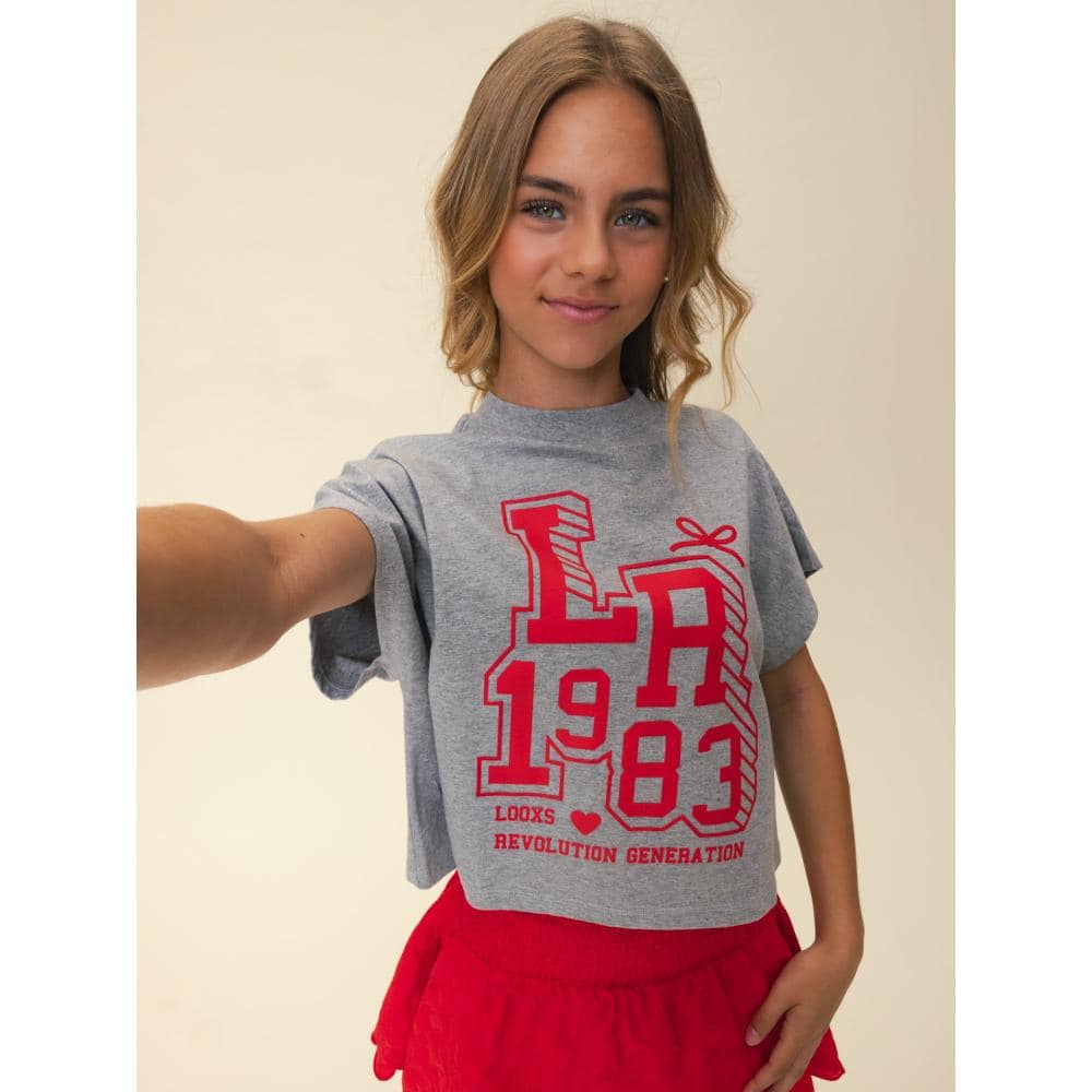 LOOXS 10Sixteen - T-shirt Grey Melee LA - Afbeelding 4