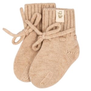 Moalie - Babyslofjes Merinowol Beige