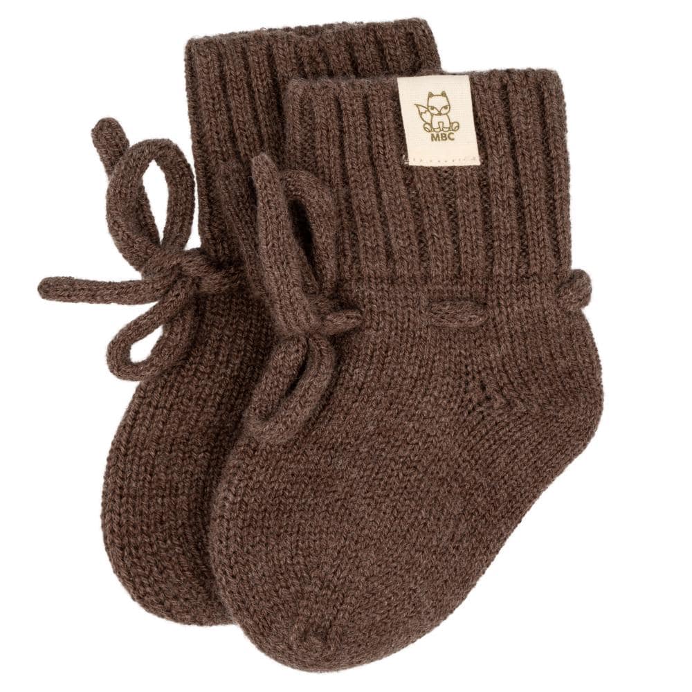 Moalie - Babyslofjes Merinowol Mokka