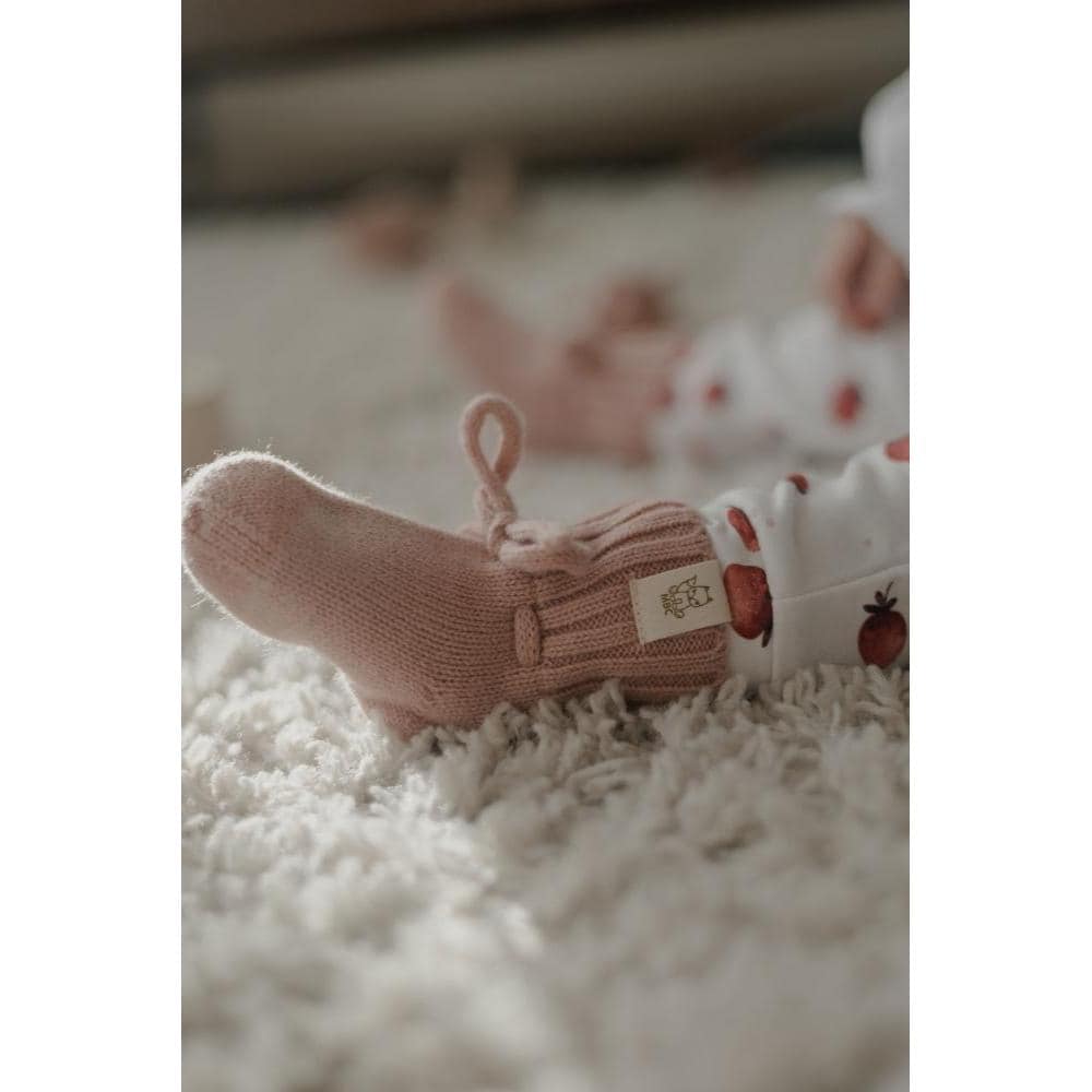 Moalie - Babyslofjes Merinowol Dusty Pink - Afbeelding 3