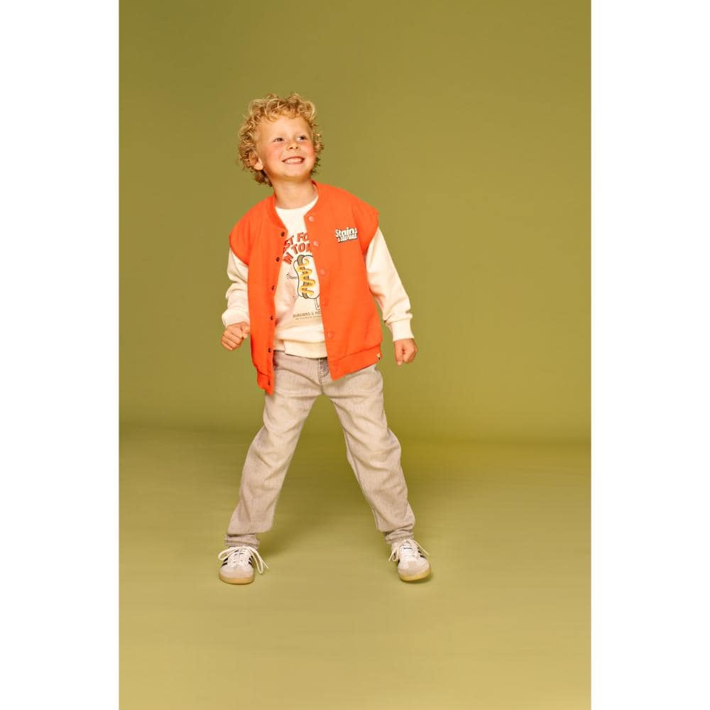 Stains & Stories - Boys Sweat Cardigan Grapefruit - Afbeelding 3