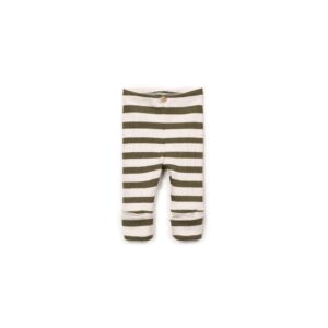 PLAY UP - Striped Rib Leggings Olive