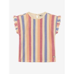 Daily7 - T-shirt Terry Striped Rose