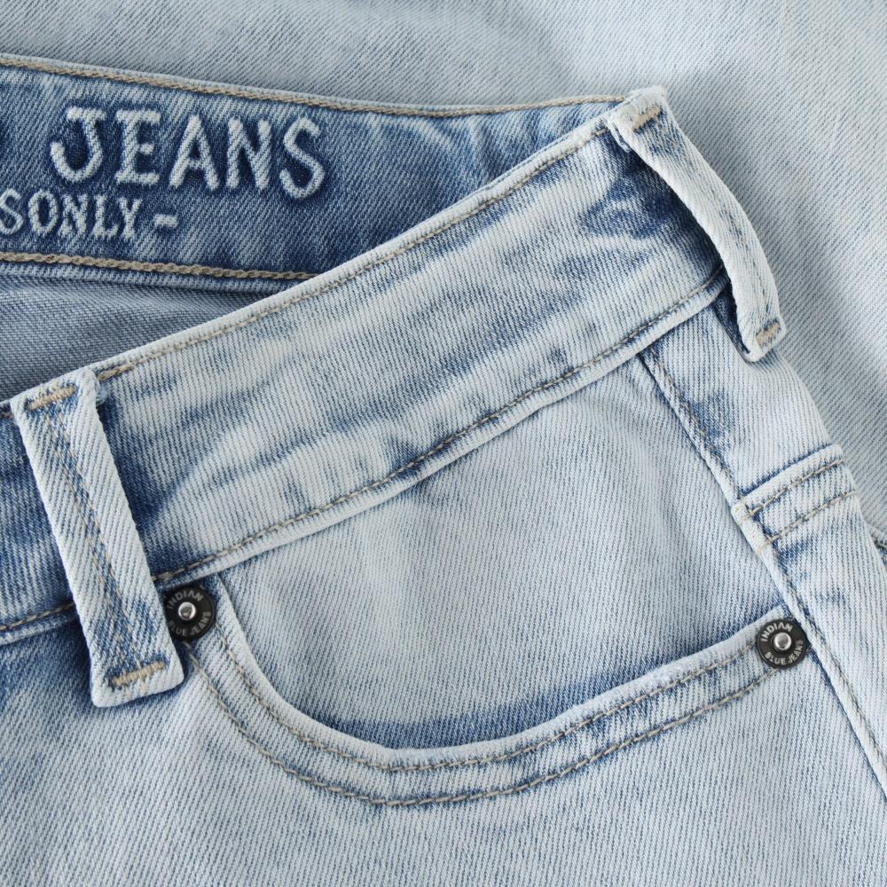 Indian Blue Jeans - Long Denim Short Light Jeans - Afbeelding 3