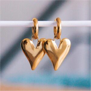 Bazou - RVS Creolen XL hart