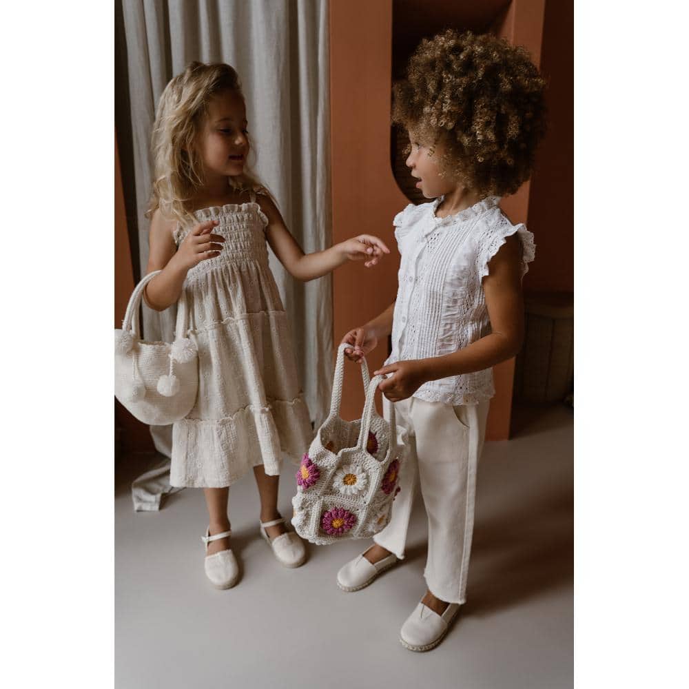 Navy Natural - Ruffle Dress Creme Broderie - Afbeelding 3