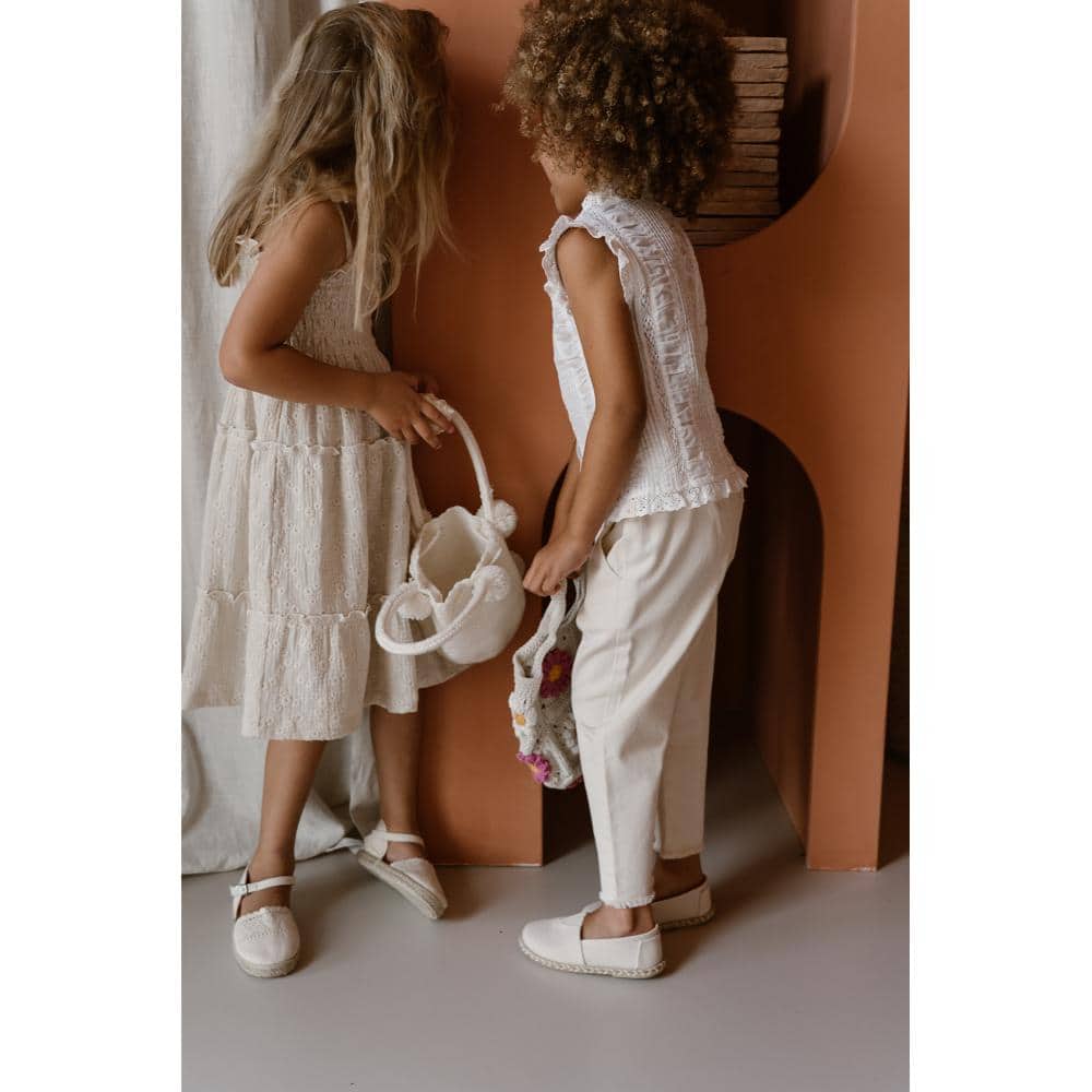 Navy Natural - Ruffle Dress Creme Broderie - Afbeelding 5