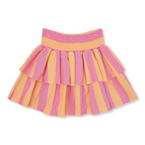 Petit Blush - Stripe Smock Skirt Rose/Peach