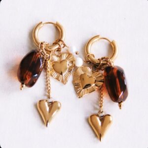 Bazou - RVS Creolen nugget/harten/parel