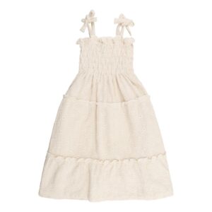 Navy Natural - Ruffle Dress Creme Broderie