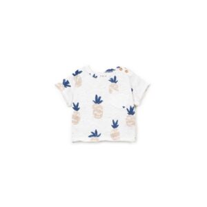 PLAY UP - Flamé Jersey T-shirt Pineapple White