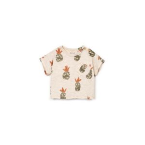 PLAY UP - Flamé Jersey T-shirt Pineapple Beige