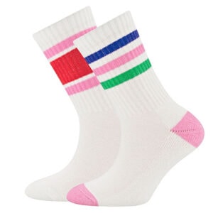 Ewers - 2-pack Tennis socks stripes roze