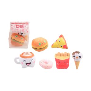 Johntoy - Plush & Play Fastfood in take-away zak 2 stuks