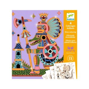 Djeco - Shiny kleurplaten animal warriors