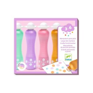 Djeco - 4 schuimmarkers pastelkleur