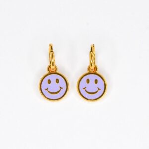 Feestbeest Kids - Oorbellen Smiley Paars