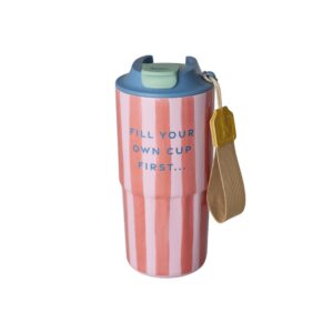 Rice - Roestvrijstalen Thermobeker Pink Stripes
