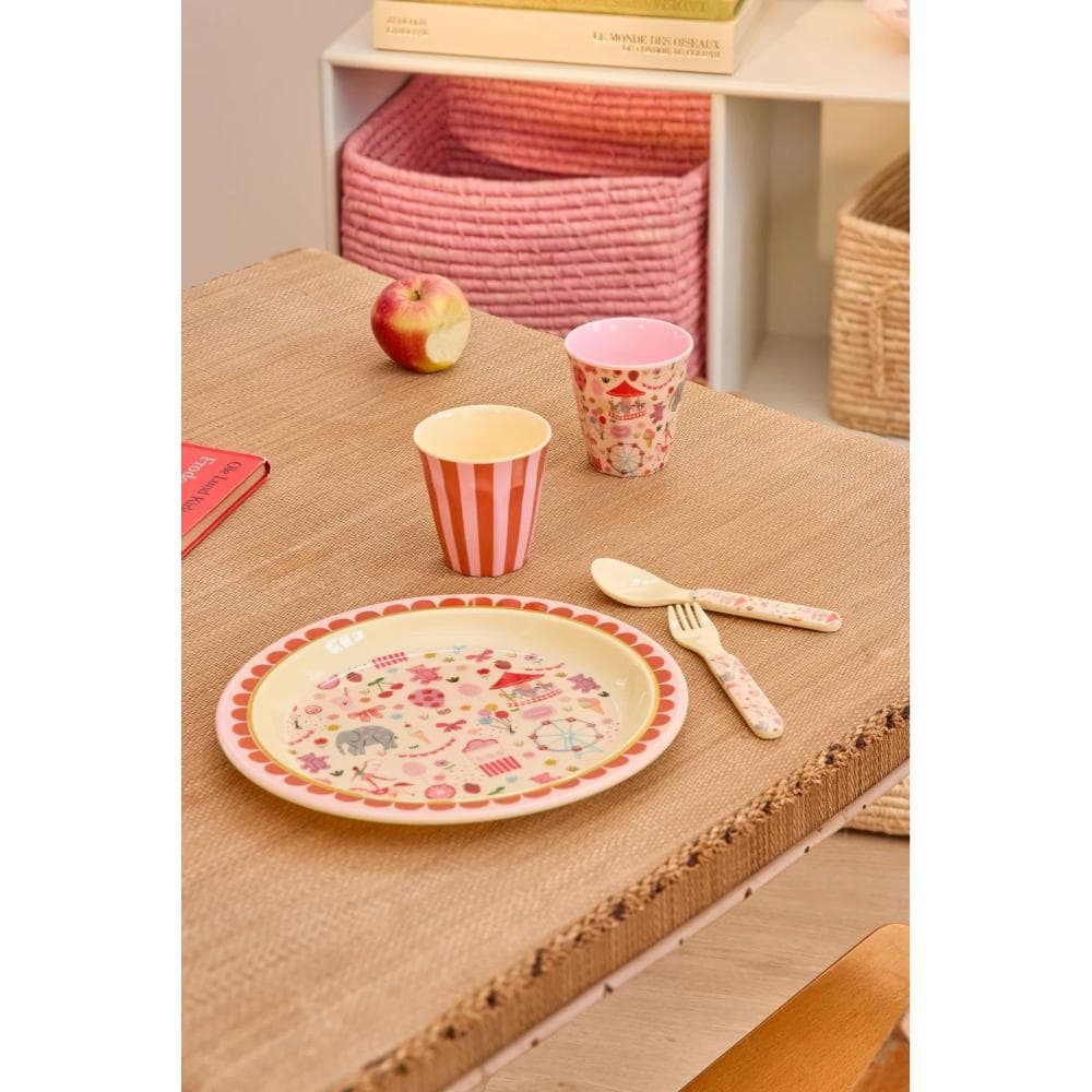 Rice - Kinderbord Melamine Fun Fair Pink - Afbeelding 2