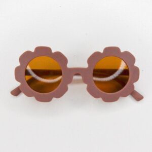 Feestbeest Kids - Zonnebril Bloem taupe