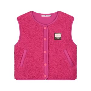 Stains & Stories - Girls Teddy Gilet Magenta