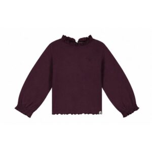 Stains & Stories - Girls Basic LS Wine Red