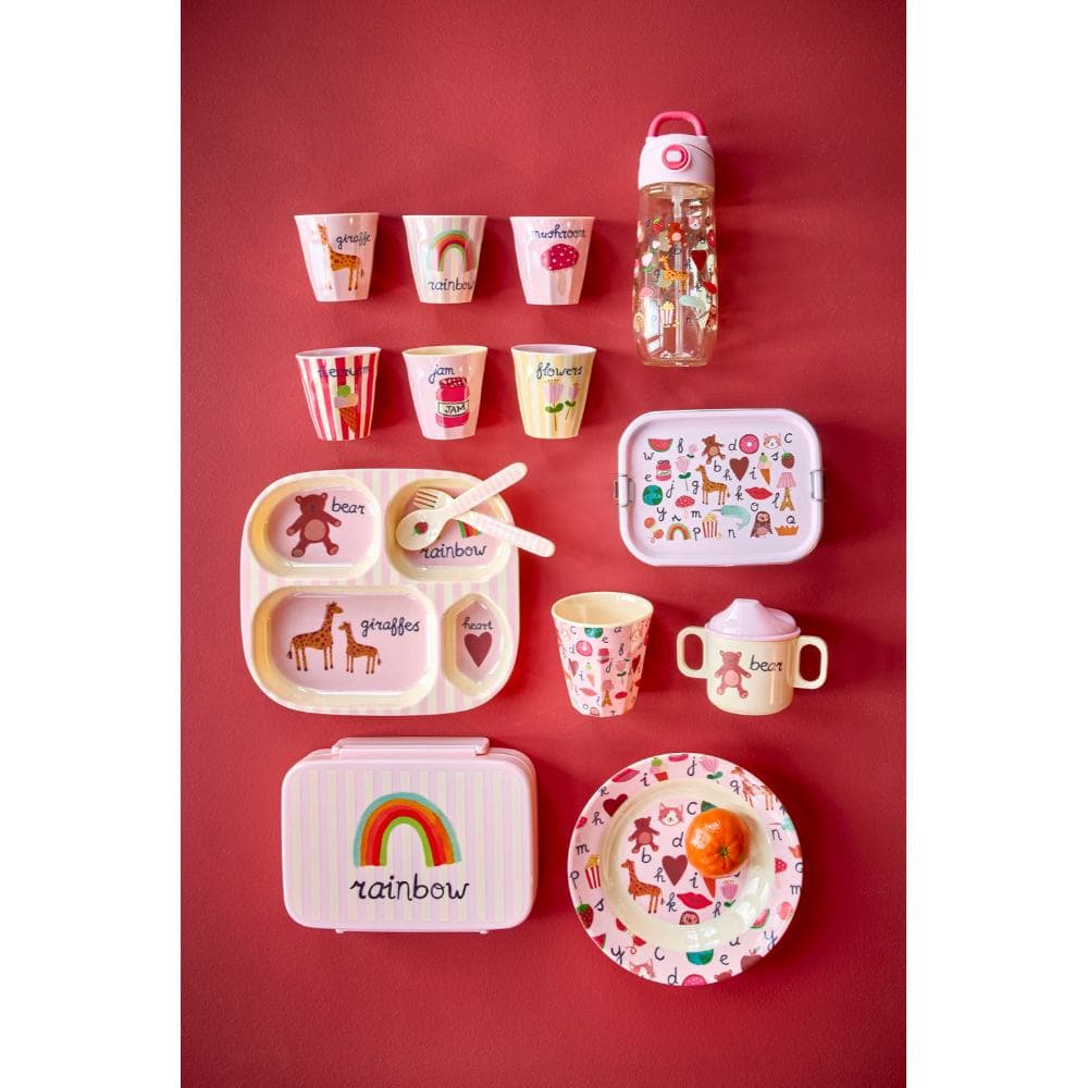 Rice - Roestvrijstalen Lunchbox ABC Roze - Afbeelding 4