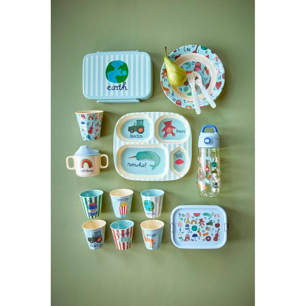 Rice - Kinderbord 4-vakken ABC Blauw - Afbeelding 3