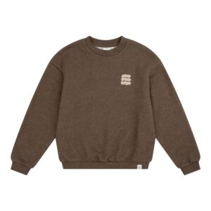 Navy Natural - Oversized sweater waves brown