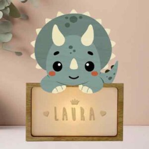 Vintiun - Personaliseerbaar lampje Dino