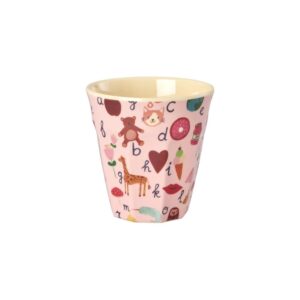 Rice - Kinderbeker Melamine ABC Roze