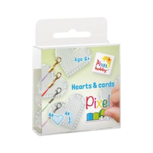 Pixelhobby - Set van 4 medaillons Hartje