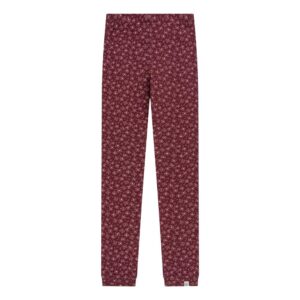 Navy Natural - Legging burgundy leopard flower