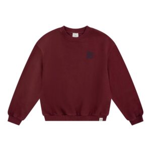 Navy Natural - Oversized sweater waves Burgundy