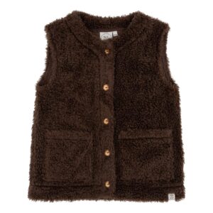 Navy Natural - Mex gilet teddy brown