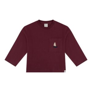 Navy Natural - Hidde burgundy longsleeve boat