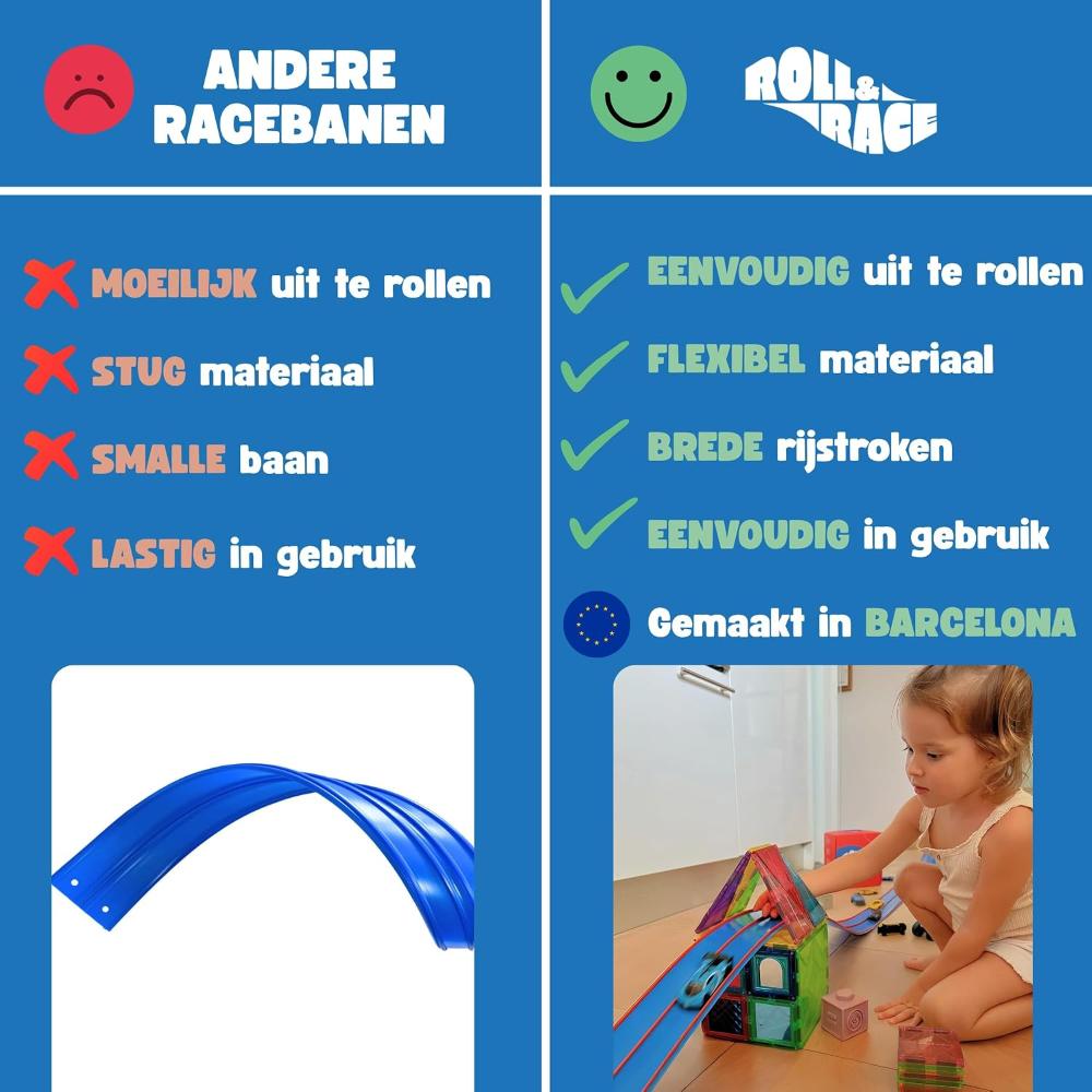 Roll & Race - Flexible Car Track - Afbeelding 5